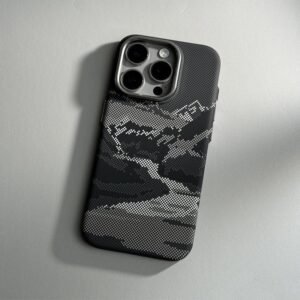 Classic Design iPhone Case - Black Snow Peak