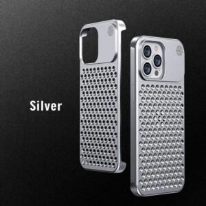 ALPHA Hybrid Metal Mesh iPhone Case - Silver
